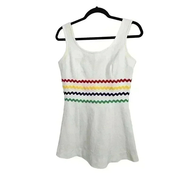 Vintage Point Set Tennis Dress with Rainbow Ric Rac‎ - Picture 1 of 3